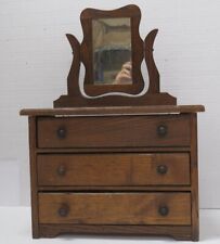 Used, Antique Children’s Oak Toy 3 Drawer Dresser with Mirror for sale  Shipping to South Africa