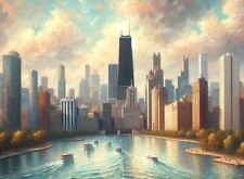 Chicago landscape painting for sale  Brooklyn