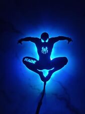Luz nocturna personalizada Spiderman. Superhéroe Grande LED Madera Niños Luz Nocturna segunda mano  Embacar hacia Mexico