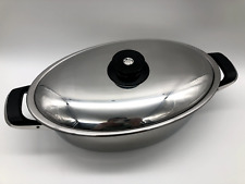 AMC OVAL ROASTER POT HIGH ROOM LID 8061 5.5 LITER 34 x 20CM, used for sale  Shipping to South Africa