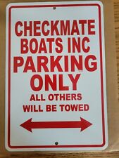 Placa de alumínio para barco Checkmate Boats Inc somente estacionamento, usado comprar usado  Enviando para Brazil
