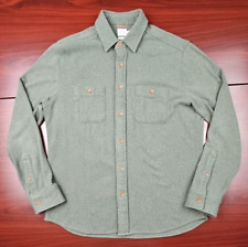 Camisa Faherty masculina grande verde escura malha alpina flanela algodão orgânico macio comprar usado  Enviando para Brazil