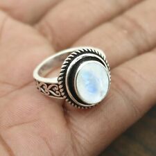 Natural Piedra Luna Mujeres 925 Plata de Ley Handmade Fino Regalo Anillo Joyería segunda mano  Embacar hacia Argentina