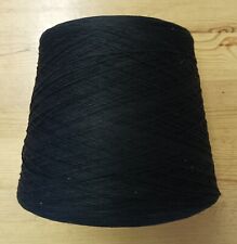 fil/laine à tricoter sur cône - beau coton peigné NOIR d'occasion  Troyes