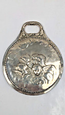 Espelho de vaidade antigo de prata maciça querubim portátil HM London 1899, GS10 G133, usado comprar usado  Enviando para Brazil