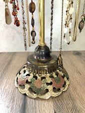 Jewelry holder repurposed lamp jewelry stand metal organizer necklace Display for sale  Shipping to South Africa