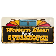 Placa de licença vintage Western Steer Family Steakhouse vaidade ENCONTRADO RARO comprar usado  Enviando para Brazil