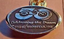 Used, Honda Motorcycle Pin - 50 Years Celebrating the Dream 1948 Honda 1998 for sale  Canada