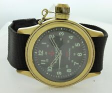 Relógio cor bronze exército marinho com movimento de quartzo pulseira preta GMT Sea Hunter, usado comprar usado  Enviando para Brazil