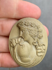 Fine Victorian Unframed Classical Victorian Lava Carved Cameo￼ 18.8 Grams for sale  Shipping to South Africa