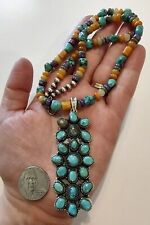 VTG Navajo Turquoise, Sugilite, Jasper & Sterling Silver Heishi Necklace 20"-51G, used for sale  Shipping to South Africa