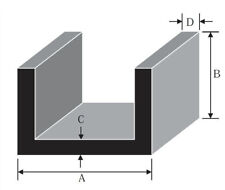 Aluminium channel metric for sale  SMETHWICK