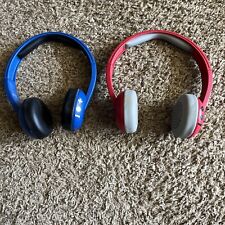 Paquete de auriculares inalámbricos sobre la oreja Skullcandy Uproar Bluetooth rojos y azules segunda mano  Embacar hacia Mexico