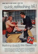 1958 Seven-Up 7up Piaggio Vespa Scooter Italiano Cor Original Anúncio  comprar usado  Enviando para Brazil