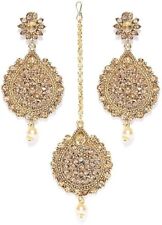Used, Indian Gold Tikka Tika Headpiece earrings Set ** UK SELLER**  for sale  STRATFORD-UPON-AVON