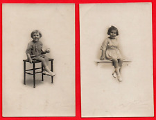 2 x Prawdziwe pocztówki fotograficzne, Dorothy Sherwood, Dover, Kent, John & Hazel ok. 1920 na sprzedaż  Wysyłka do Poland