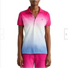 Camisa polo para mujer Lauren Ralph Lauren teñida en inmersión rosa/azul, M. segunda mano  Embacar hacia Mexico