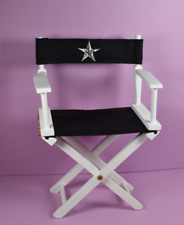 Ashton-Drake ~ Gene Marshall’s “DIRECTOR’S CHAIR"  Black Fabric and White Wood for sale  Shipping to South Africa