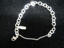 James Avery Retired Forged Link Charm Bracelet Sterling Silver Size Small 6.5", used for sale  Denison