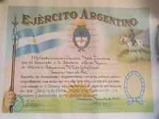 Antiguo Diploma del Ejército Argentino 1942 segunda mano  Argentina 