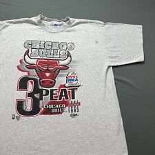 Camiseta masculina vintage Chicago Bulls XL cinza 3 finais Peat Champs basquete anos 90, usado comprar usado  Enviando para Brazil