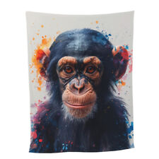 1 Micro cobertor de lã ultra macio design chimpanzé para decoração de casa comprar usado  Enviando para Brazil