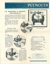 Publicité plymouth machine d'occasion  Paris XII