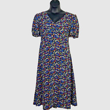 Vestido midi Boden Tessa EUA 14 francês feijão largo Ditsy floral azul marinho forrado ss comprar usado  Enviando para Brazil