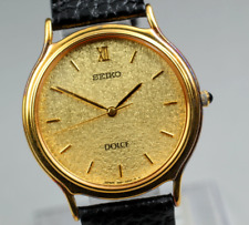 Novo Batt. [Exc+5] SEIKO Dolce 5E61-HAA0 mostrador dourado quartzo masculino do Japão comprar usado  Enviando para Brazil