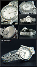 Sportliche Damenuhr M-Watch von Mondaine Swiss made komplett Edelstahl comprar usado  Enviando para Brazil