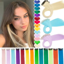 NEW Streaks Highlight Clip In Hair Extensions 10PCS Rainbow Hair Piece As Human for sale  Shipping to South Africa