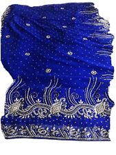 Electric blue sari for sale  PRESTON