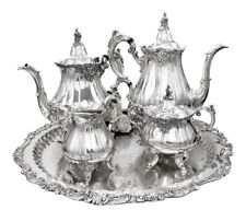 Tea Coffee Service Set Baroque by Wallace Victorian Silverplate Elegant 4 Pcs - for sale  Shipping to South Africa