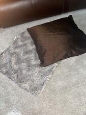 Brown silk cushion for sale  ASHTON-UNDER-LYNE