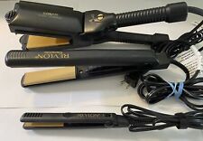 3 Hair Straighteners Flat Iron, 2”, 1”, 1/2” Travel Mini, Ceramic, Work Great! for sale  Shipping to South Africa
