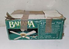 Ventilador de techo de lujo de 42" de colección BAHAMA latón blanco/pulido 4 hojas segunda mano  Embacar hacia Argentina