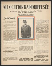 Affiche originale allocution d'occasion  Avignon