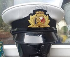 Usado, Boné/chapéu genuíno oficial da Marinha Mercante Britânica Peak + vestido emblema branco 57 cm comprar usado  Enviando para Brazil