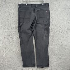 Dickies Carpenter Pants Mens 36x32 Black Flex Duck Canvas Work Relaxed Adult USA for sale  Shipping to South Africa