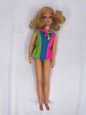 Vintage 1970 Mod Era Dramatic Living Skipper Barbie Doll W Swimsuit Root Eyelash for sale  Shipping to South Africa