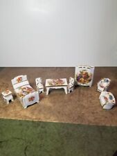 Conjunto de 8 peças de móveis de porcelana vintage LIMOGES França miniatura para casa de bonecas ~ Estado perfeito, usado comprar usado  Enviando para Brazil
