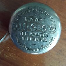 Antique Retractable Sewing Tape Measure. Anthony Gibbs & Co, New York. for sale  Shipping to South Africa