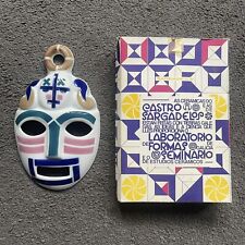 Máscara facial de porcelana vintage Sargadelos arte de pared español Galicia careta cerámica segunda mano  Embacar hacia Argentina