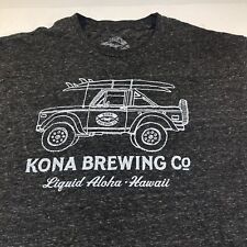 CAMISETA KONA BREWING CO Líquida Aloha Hawaii Cerveza Camión de Surf Talla Para Hombre L Gris, usado segunda mano  Embacar hacia Argentina