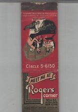 Matchbook cover rogers for sale  Raymond