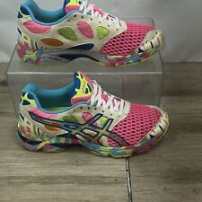 Tênis de corrida Glow in the Dark Asics Gel-Noosa Tri 7 rosa neon T264N feminino 8.5 comprar usado  Enviando para Brazil