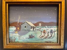VTG TAOS NEW MEXICO ORIGINAL Horse Night POKER GAME by AJ Merrill OIL PAINTING for sale  Shipping to South Africa