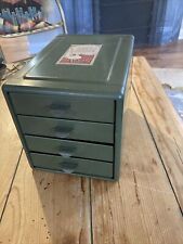 Used, Vintage small industrial metal organizer File away chest Steelmasters 4 drawers for sale  Shipping to South Africa