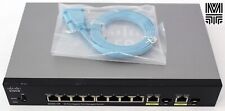 Conmutador administrado Cisco SG350-10P con puertos de 10 (GbE) con 8 GigE, sin adaptador de corriente segunda mano  Embacar hacia Argentina