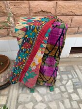 colcha de trabalho retrô Kantha patch colcha costurada à mão algodão Gudari reversível comprar usado  Enviando para Brazil